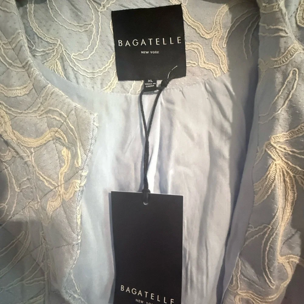 Bagatelle Sky Blue Quilted Puffer Jacket - Picture 6 of 8